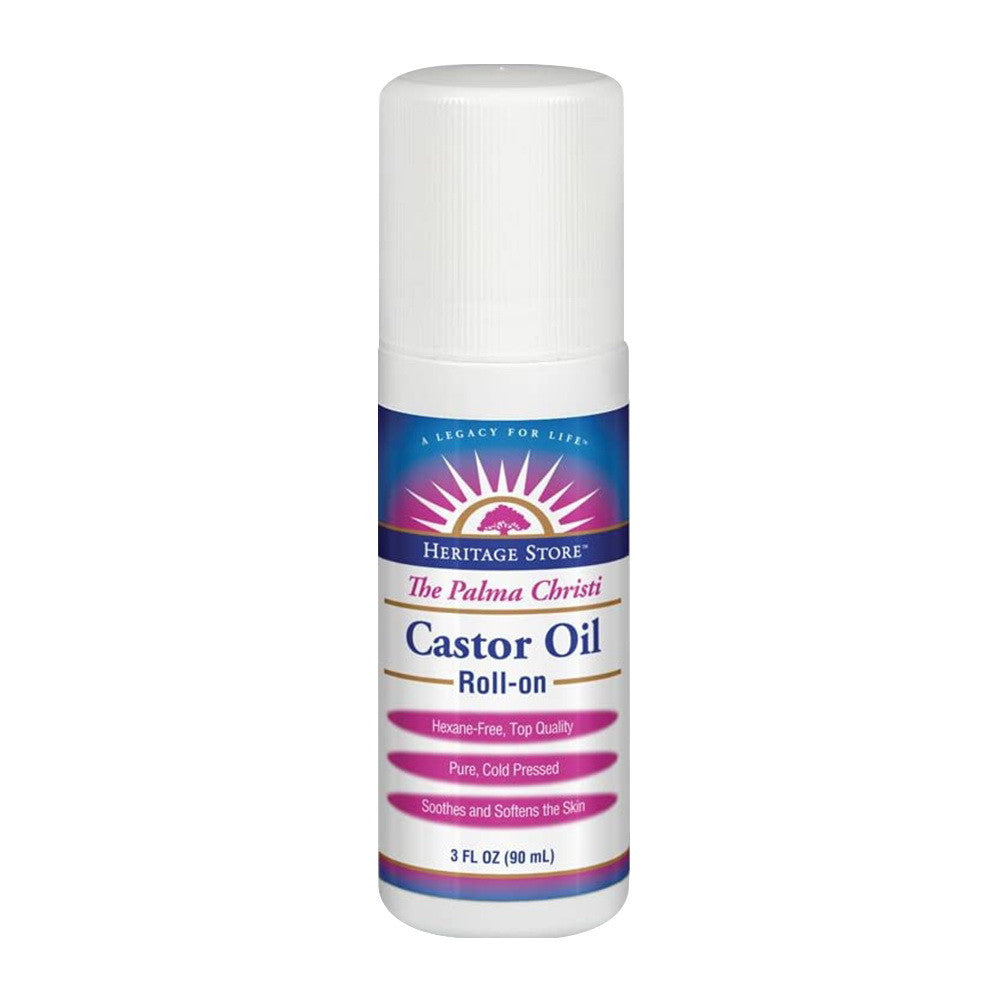 Heritage Store The Palma Christi Castor Oil Roll-on, 3 Oz